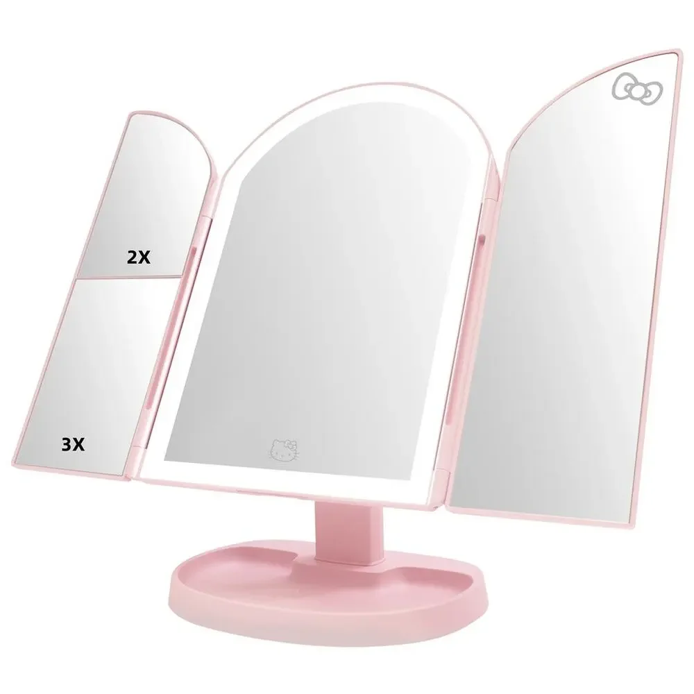 NIB Hello Kitty X Impressions Arch Trifold Bowtastic LED Mirror